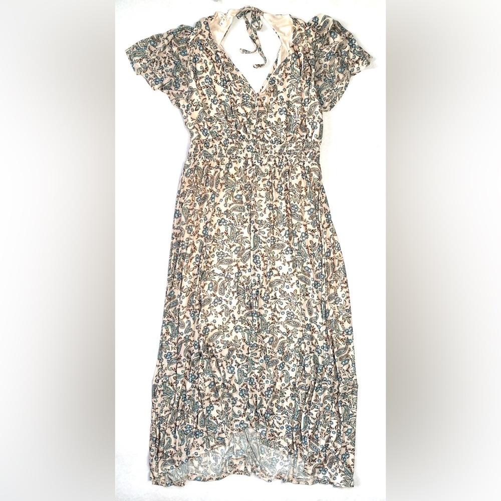 Maurices Women's Mirablis Cream Floral Maxi Dress Flutter Sleeves Size M NWT - Picture 2 of 15